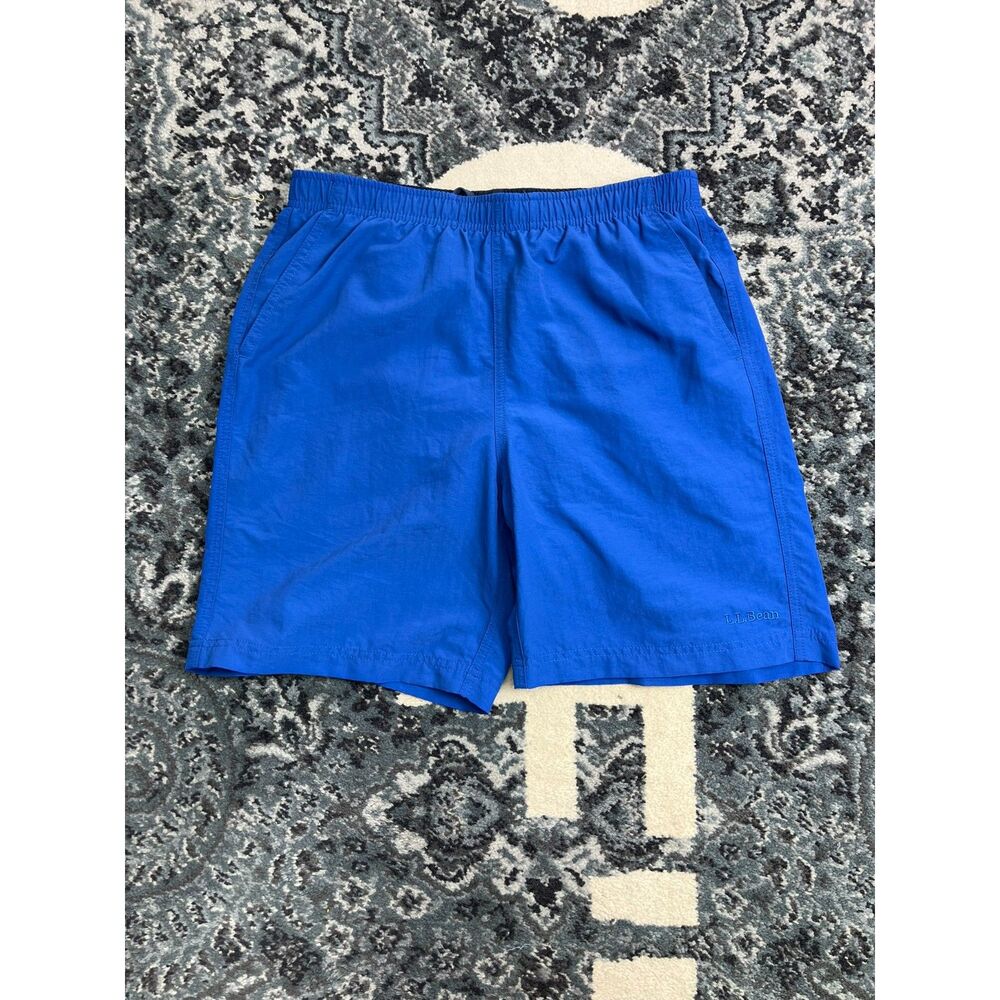 Vintage Y2k Men's L.L. Bean Brand Swim Trunks Size Small Blue